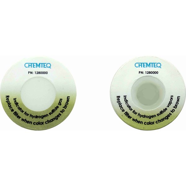 Chemteq Filter Change Indicator Sticker for Hydrogen Sulfide Gas 128-0000